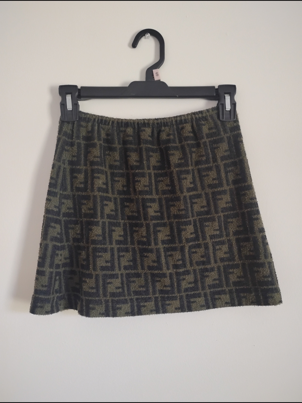 Fendi Terrycloth Jacquard Mini Skirt